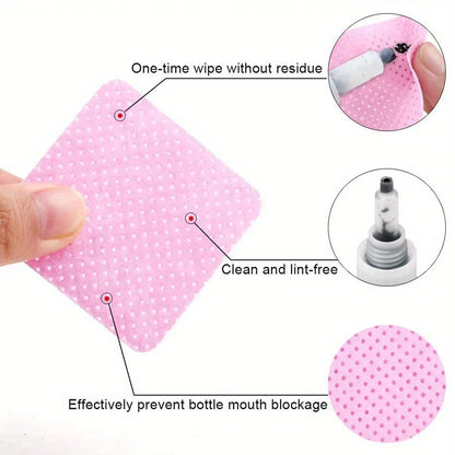 Box of 20-600 lint-free nail wipes from Blushimmer, gel cleansing tissues for nail polish removal and beauty cleaning.