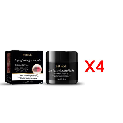 Blushimmer lip lightening scrub balm for dark lips, exfoliating and moisturizing with brightening effects on smoky, dark lips.