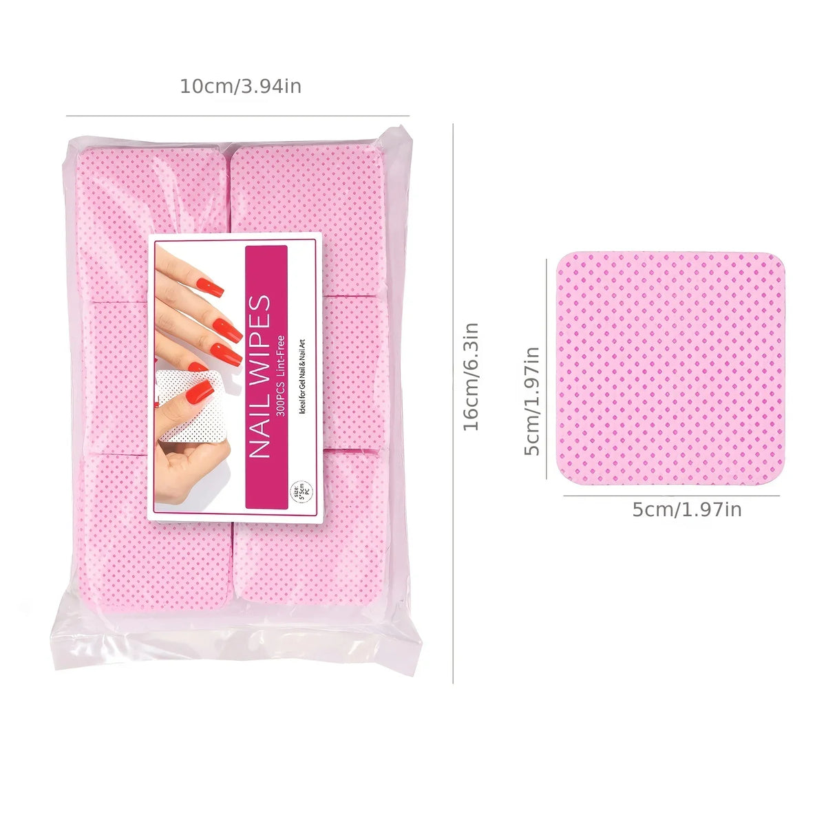 Blushimmer nail polish remover wipes and cleaning pads for women, non woven nail pads for beauty salon use.