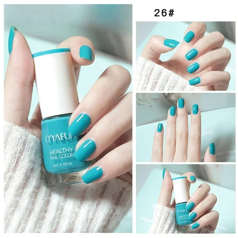 Blushimmer 8ml matte waterproof nail polish with glitter sequins, quick-dry UV varnish, no-bake, tearable, suitable for nail art.