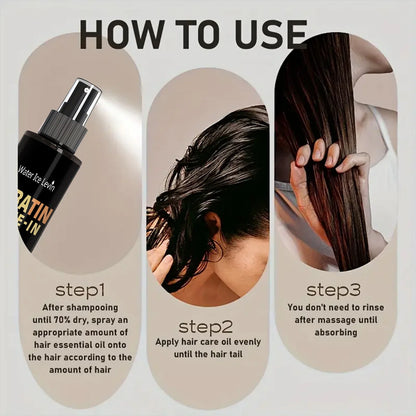 Keratin & Biotin Leave-In Spray 100g, Deep Conditioning Treatment for Damaged Hair, with Rice Amino Acids, Fast Shipping