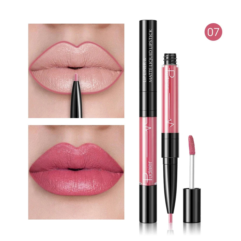 Blushimmer waterproof long-lasting lip liner pencil with high pigment, smooth matte finish, sweatproof, non-fading lip contour makeup.