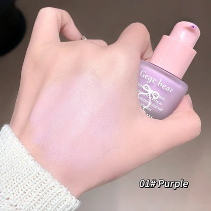 Blushimmer Gege Bear Light Blush liquid moisturizing rouge with natural glow and brightening finish, shown in a close-up image.