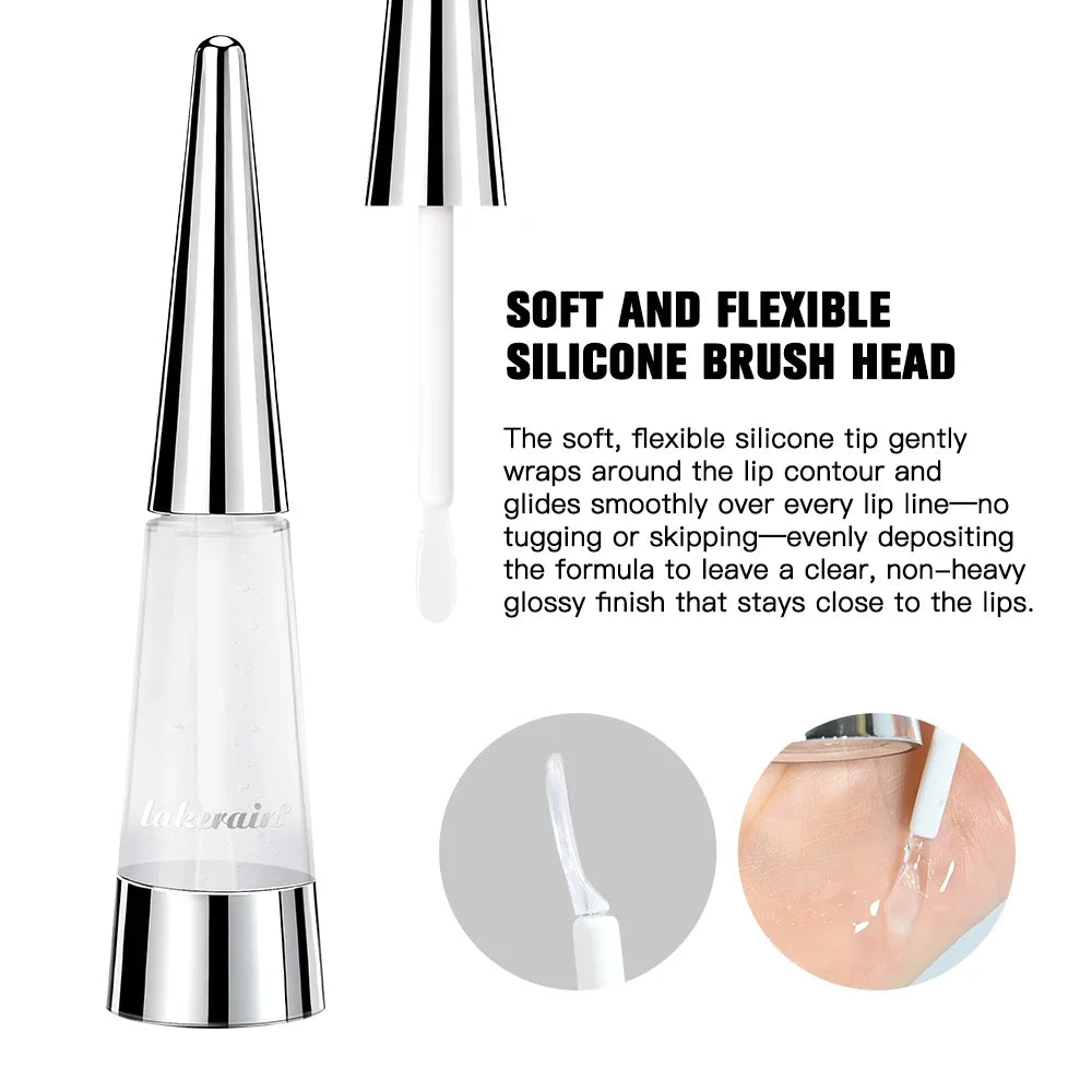 Blushimmer Lip Plumper Reedle Shot serum in clear gloss tube, moisturizing and anti-wrinkle lip care for sexy, plump lips.
