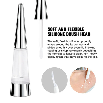 Blushimmer Lip Plumper Reedle Shot serum in clear gloss tube, moisturizing and anti-wrinkle lip care for sexy, plump lips.