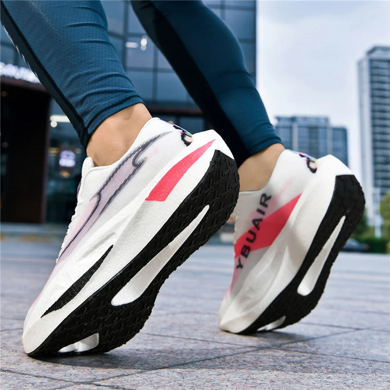 Men Sports Running Shoes Shock Absorbing Marathon Breathable Women Athletic Sneakers Jogging Off Road Running Casual Sports Shoe