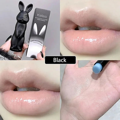 Rabbit Moisturizing Lip Balm Purple Rose Tint Crystal Jelly Colored Anti-chapped Lip Care Smoothens LipLines Base Clear Lipstick