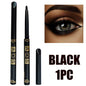 3Pcs Waterproof & Sweat-Proof Black Eyeliner Pencil Combined Lasting Smudge-Proof Bold Eye Makeup Easy Glide Formula for Perfe
