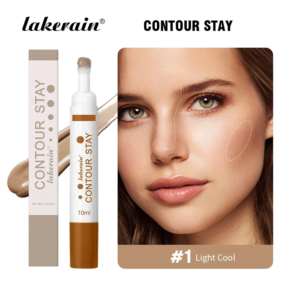 Blushimmer 6-color moisturizing liquid contour and bronzer set with waterproof, lightweight 3D concealer for nourishing face makeup.