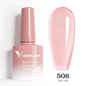 Blushimmer Venalisa HEMA TPO free nail gel polish with glitter, full coverage in pink nude, suitable for UV and LED French nails.