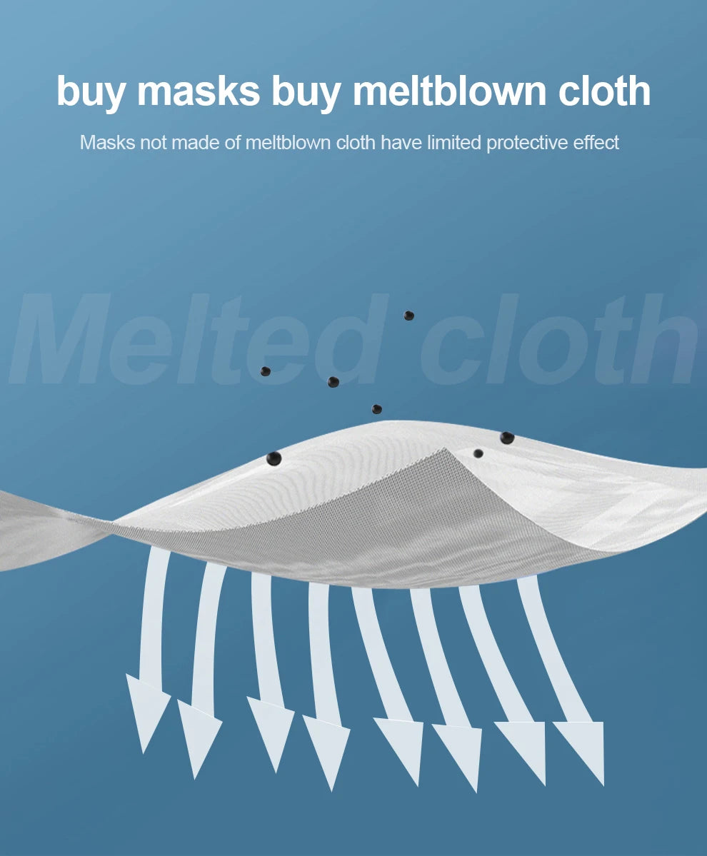 Adult Fish Shape Certified KN95 FFP2 Mask 4 Layers Black Fabric Mascarillas Mouth FPP2 Face Mask KN95 Filter Respirator ffp2mask