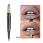 1pcs Matte Lip Liner & Lipstick 2 in 1 Double Ended Waterproof Long Lasting Non-Fading Smooth Velvet Nude Makeup Tool for Women