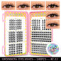 Blushimmer GROINNEYA eyelash clusters, 320 pcs natural volume eyelash extension tray with mixed cluster lashes on a white background.