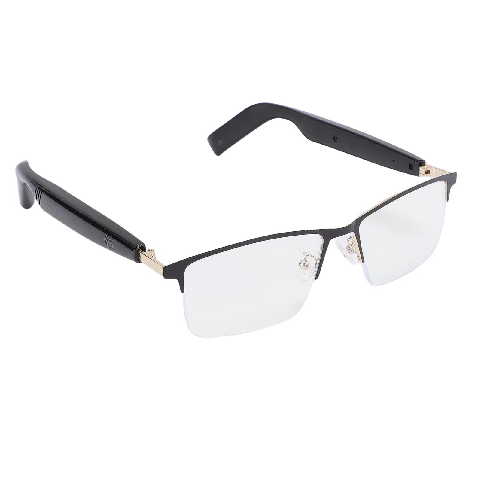 Smart Glasses Bluetooth 5.4 Built in Mic and Speaker IP54 Proof Blue Light Filtering Voice Control Smart Glasses for Daily Use