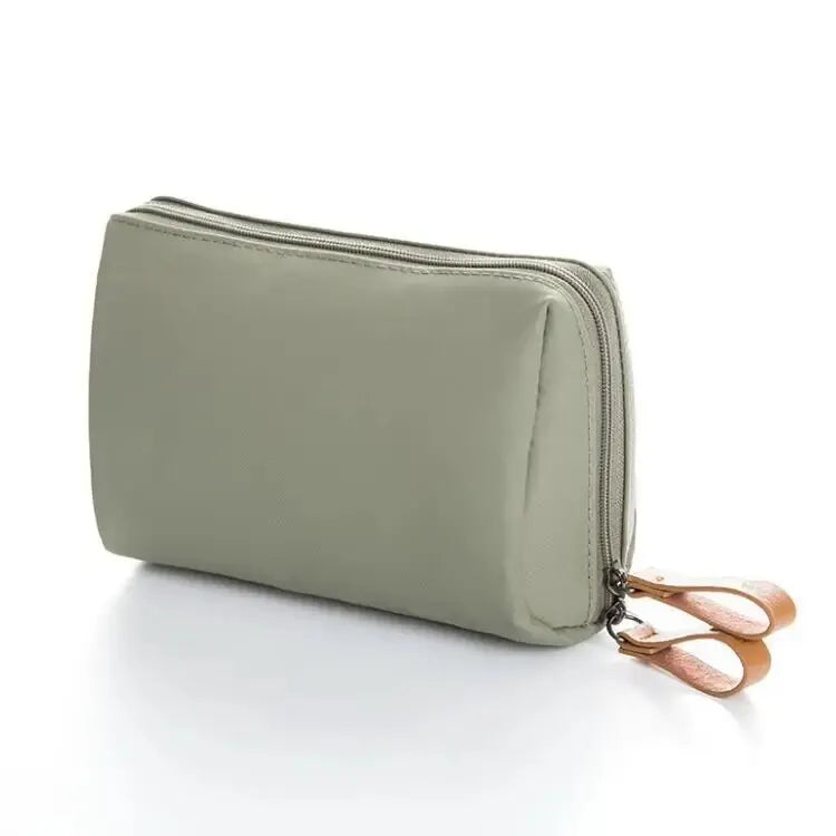 Blushimmer 2024 women cosmetic bag with solid color, waterproof Korean style makeup and toiletry organizer case.