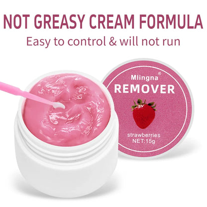 Blushimmer 15g eyelash glue remover cream for lash extensions, professional Korean makeup tool, shown in a sleek tube.