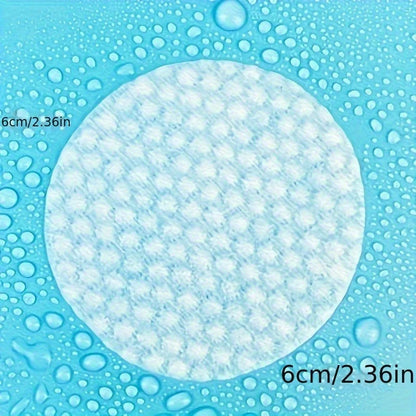 Set of 300/600 beige round facial cleansing pads from Blushimmer, high-quality makeup remover wipes, lint-free and hypoallergenic.