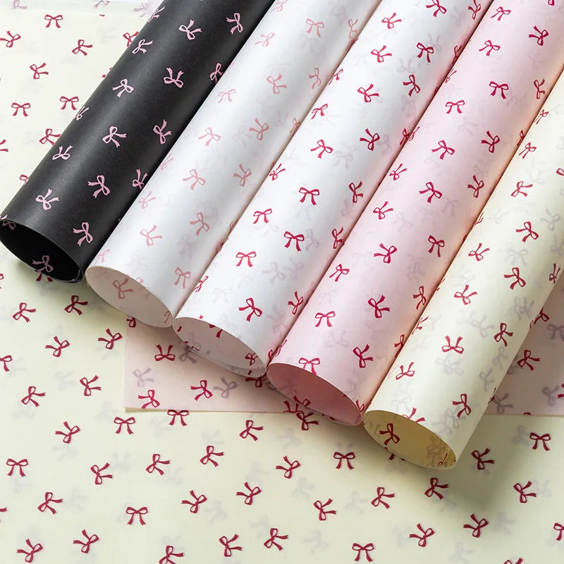 Pearl Paper (Xueli Paper) – Aesthetic Instagram-Style Gift Wrapping Paper with Elegant Bow Accents; Premium Packaging Material