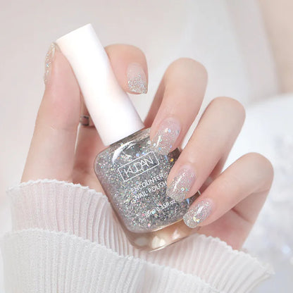 Blushimmer 10ml water-based nail polish in semi-permanent, quick-dry formula with 40 vibrant colors for DIY manicures.