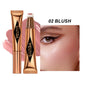 Blushimmer 6-color cushion cotton blush highlighter in blush pink with skin-friendly, blendable, non-clumping formula.