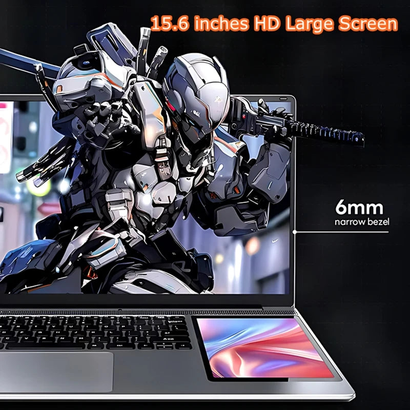 DS156 Brand New Business Gaming Laptop Ultra Thin 15.6 + 7 Inch Dual Screen Laptop 16GB RAM 128/256/512 GB SSD Notebook Computer