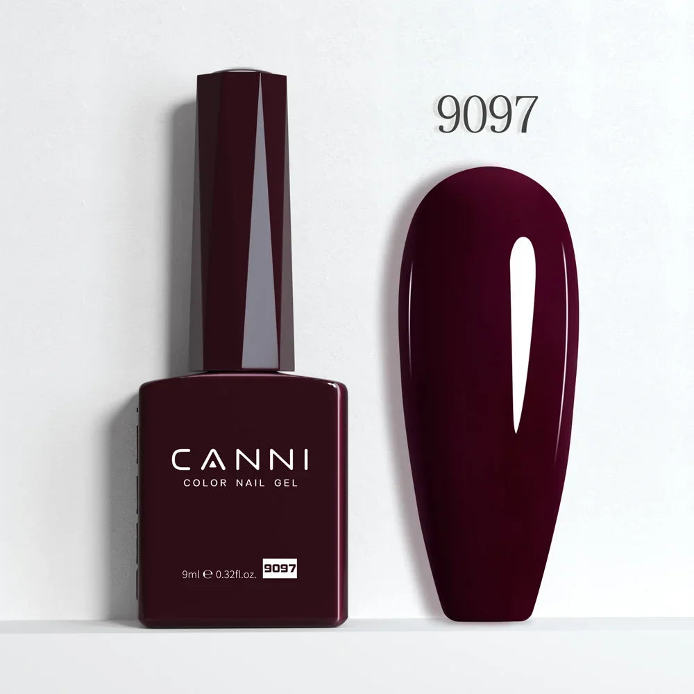 Blushimmer CANNI Hema Free Nail Gel Polish Fall Collection with semi-permanent red and nude jelly shades, long wear top coat, 9ml