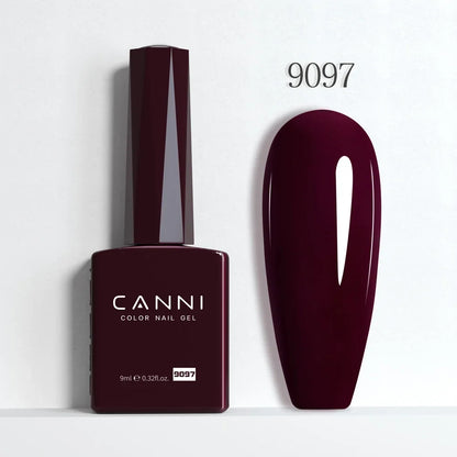 Blushimmer CANNI Hema Free Nail Gel Polish Fall Collection with semi-permanent red and nude jelly shades, long wear top coat, 9ml