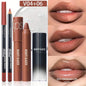 Blushimmer 3-piece lip set with lip liner, matte lipstick, and lip gloss, displayed on a neutral background.