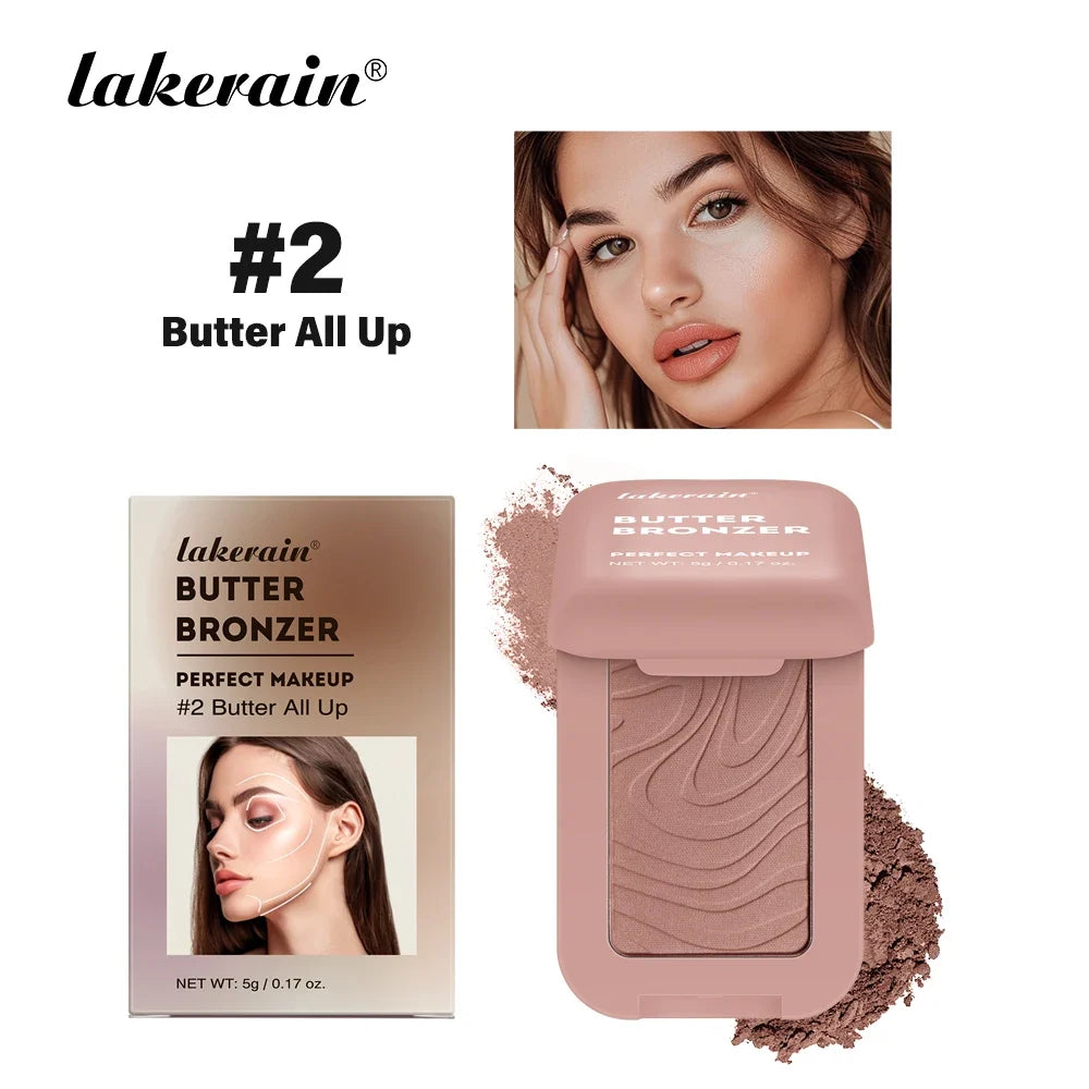 Single Color Butter Blush Matte Natural Cheek Tint Waterproof Face Contouring Cosmetics Blush Powder Face Soft Female Makeup