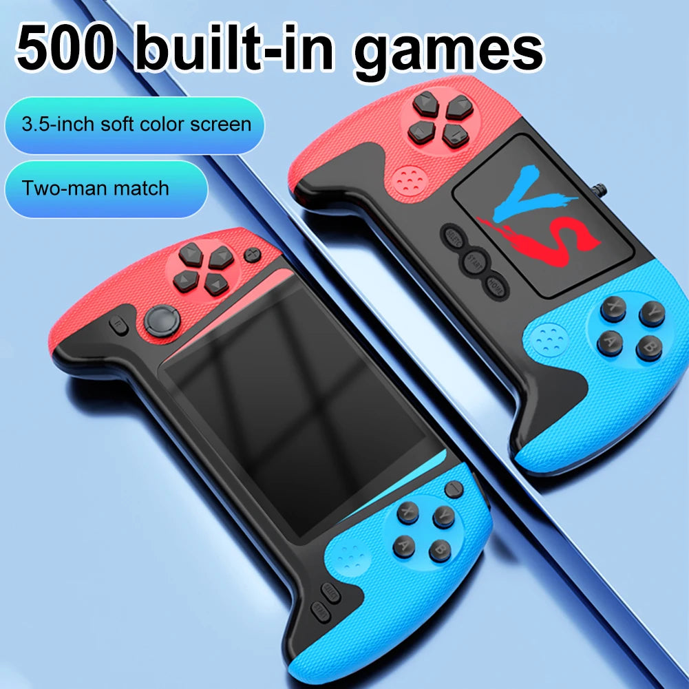 Gaming Console 3.5inch LCD Screen Built-in 500 Games Portable Game Console Nostalgic Game Console for 2 Players for Kids Adults