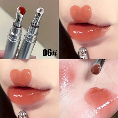 Blushimmer Mingli long-lasting moisturizing lip gloss in orange, featuring a glossy finish, ideal for spring, summer, and gifting.