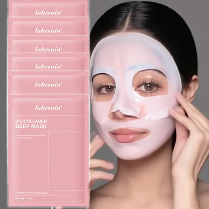 4pcs Bio-Collagen Deep Face Mask Overnight Mask Moisturizing Improvement Pore Brightening Face Firming Skincare