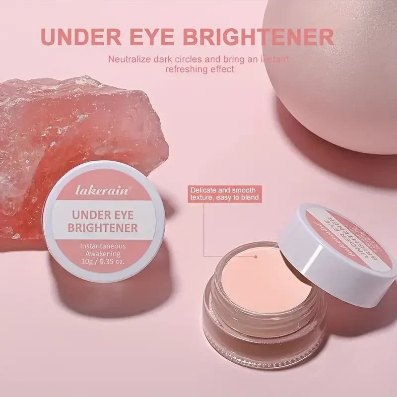 Blushimmer hydrating under eye brightening concealer in a 10g cream jar, showing smooth, light-reflecting texture for brightening skin.
