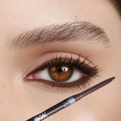 Blushimmer waterproof black brown gel eyeliner pencil with ultra-fine tip, matte finish, quick-dry, non-smudge, easy to apply for eyes.