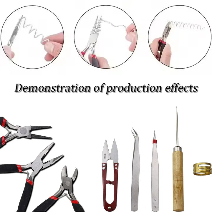 An 8-piece Professional-level Jewelry-making Set, Fully Equipped Tools To Assist In Crafting Exquisite Works Of Art.