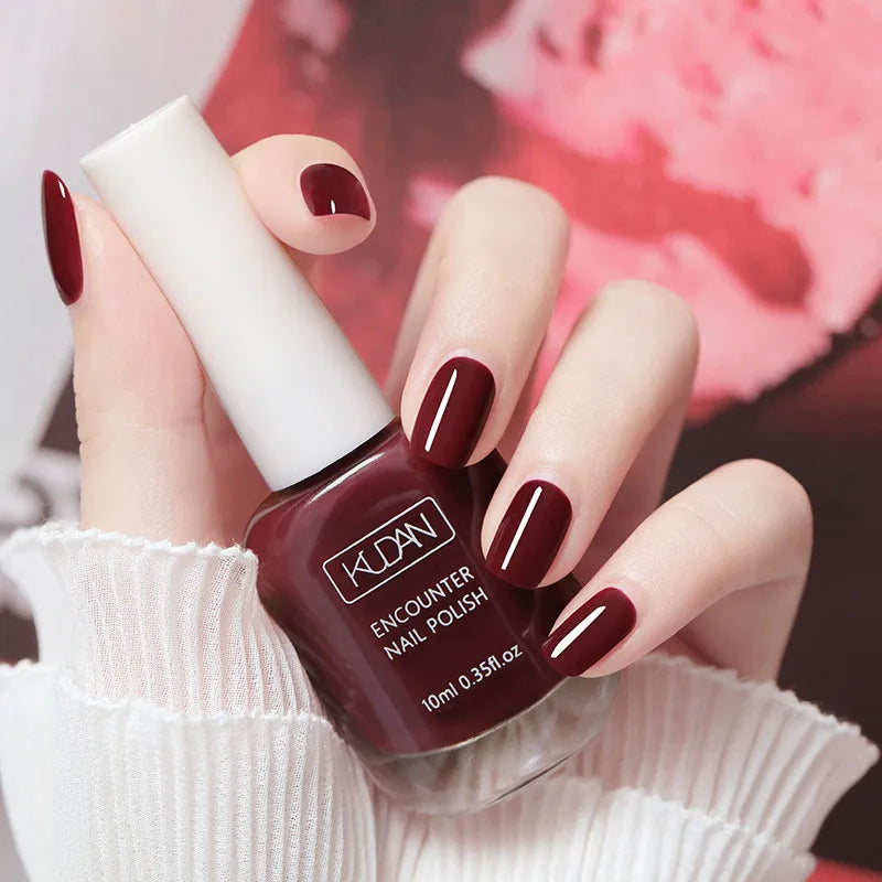 Blushimmer 10ml water-based nail polish in vibrant colors, quick-drying, tearable semi-permanent varnish for DIY manicures.