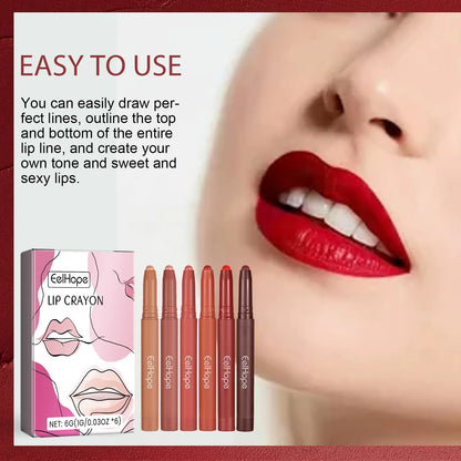 Blushimmer waterproof matte lip liner with soft, blendable texture, precisely contours lips with long-lasting, weightless color.