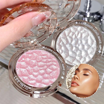 Blushimmer Crystal Bright Light high gloss powder with pearl finish, brightening makeup perfect for young girls' blush application.