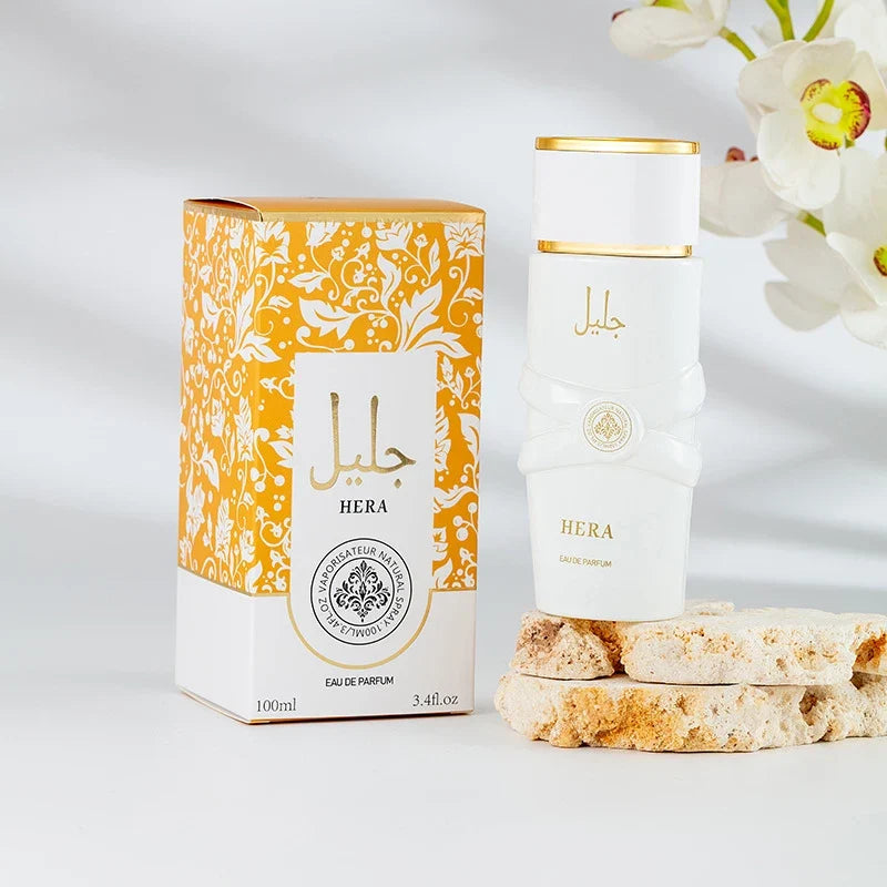 Luxury Arab perfume by Blushimmer, unisex Eau de Parfum spray with floral, fruity, spicy, and musky notes in a elegant bottle.