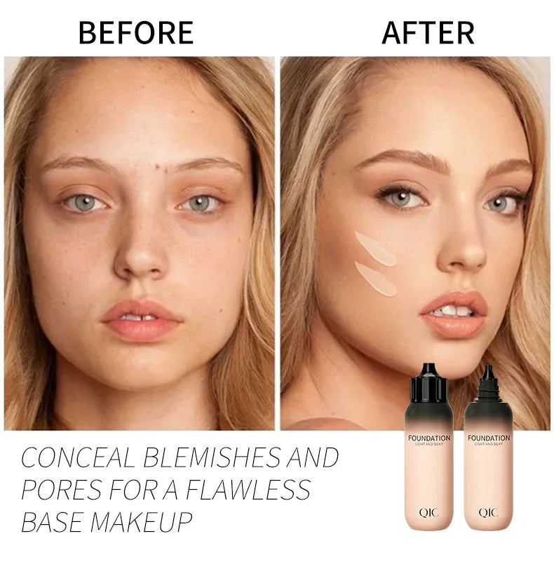 Blushimmer QIC small milk bottle liquid foundation and concealer, moisturizing, clear, waterproof, natural brightening makeup for face