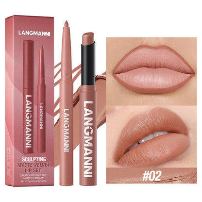 Blushimmer waterproof lipliner and lipstick set with no smudge or fade, designed for durable, perfect makeup application.