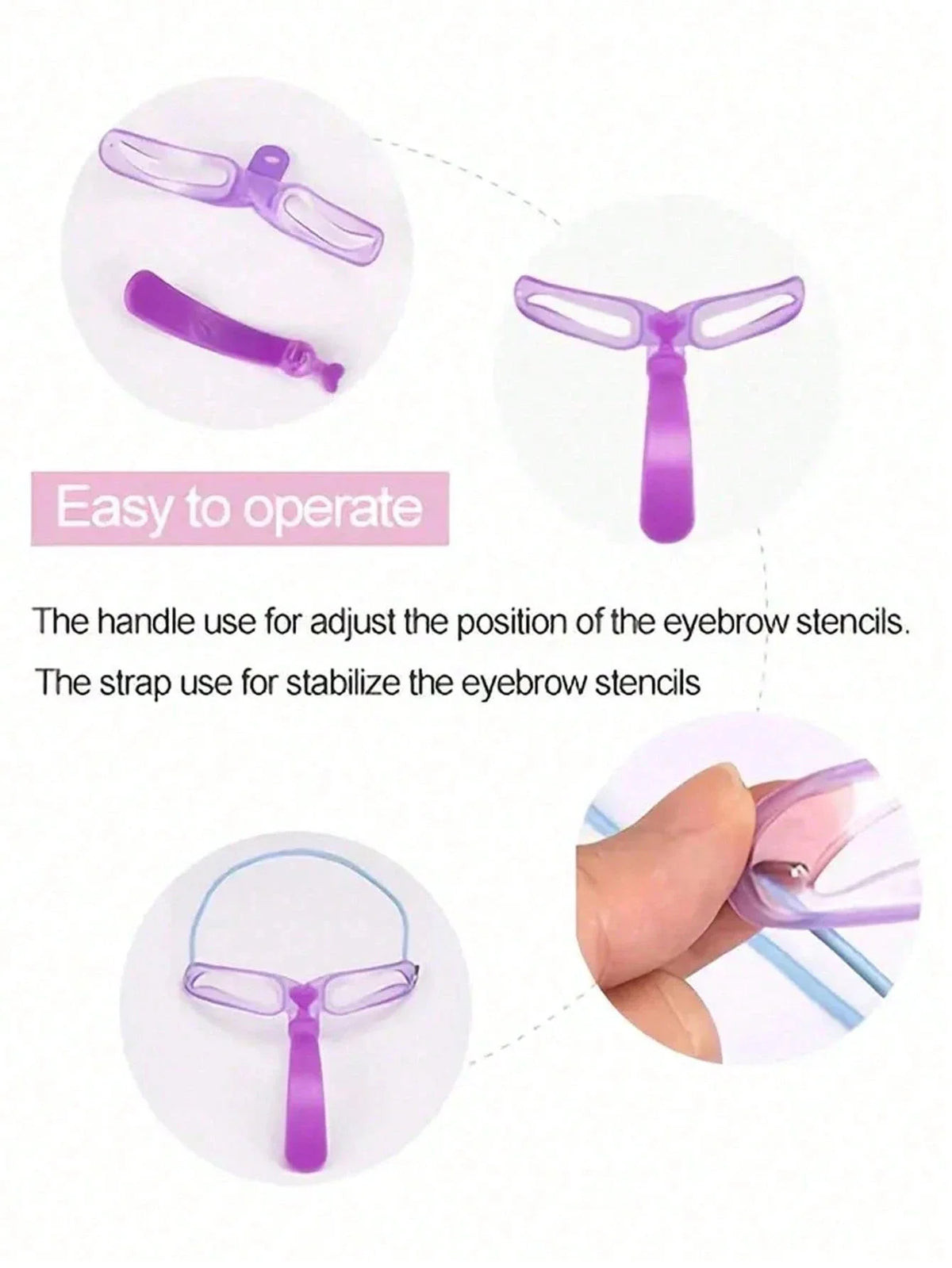 Blushimmer 8-in-1 reusable eyebrow template set with various eyebrow shaping tools and accessories for precise makeup application.