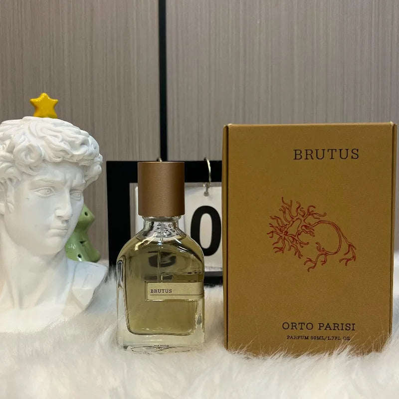 Unisex oriental woody perfume by Blushimmer in 50ml bottle, featuring warm amber, soft musk, and earthy notes in an elegant fragrance
