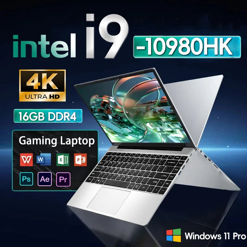 NEW Windows 11 Pro  Intel core i9 10980hk 16GB RAM 1/2TB SSD  Gaming laptops 1920*1080 Notebook computer Office notebook laptop
