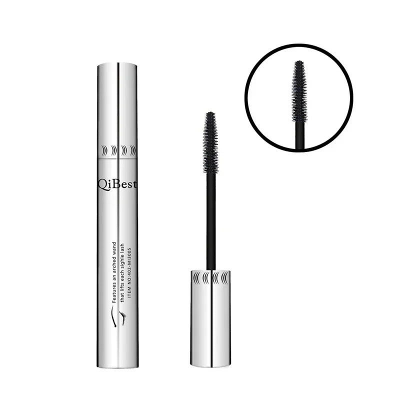 Blushimmer 4D silk fiber waterproof mascara with thickening, lengthening 3D lash extension effect in black, glossy finish