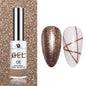 Blushimmer 5ML metallic gel polish in gold and silver with mirror chrome finish, perfect for UV LED semi-permanent nail art.