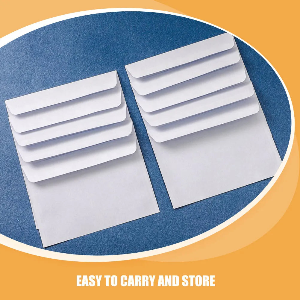 100Pcs High-Security White Envelopes Confidential Pattern Premium Paper Letter Size Business Envelopes Document Mailers Office