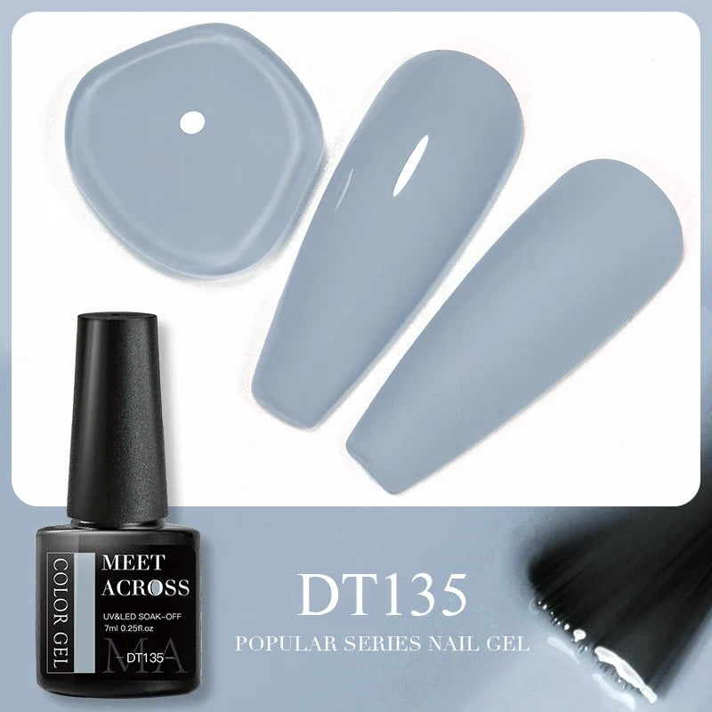 Blushimmer Meet Across pink dried flower gel nail polish with natural flower accents, UV and LED soak-off nail art gel.