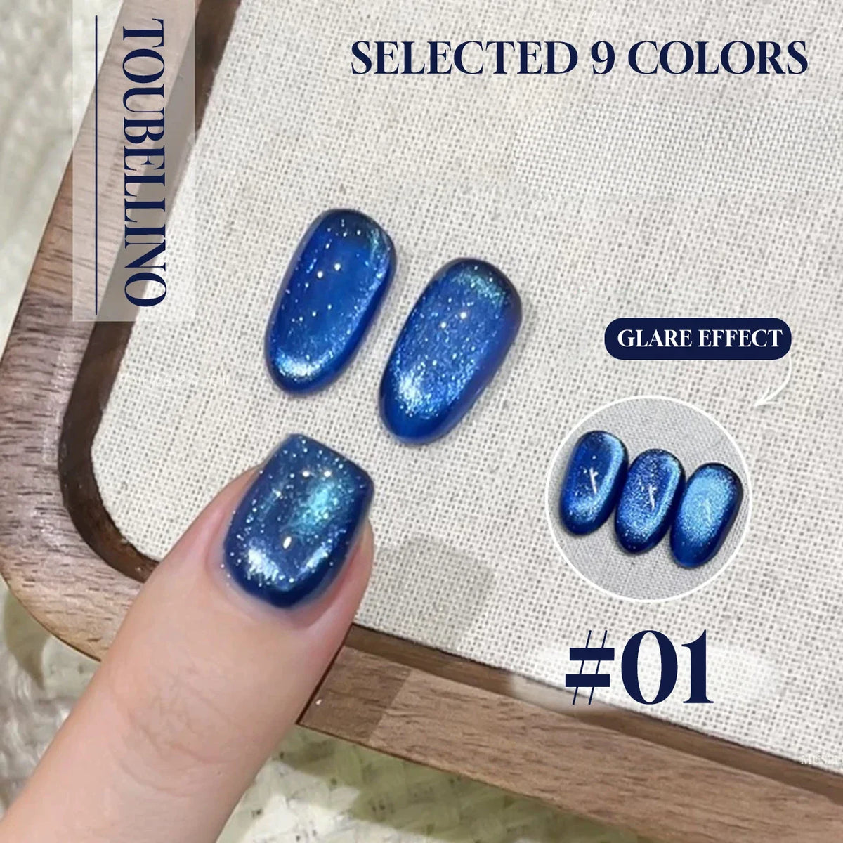 Blushimmer Mianel 12ml Emperor Green cat eye gel nail polish showing shiny green color and smooth nail surface.