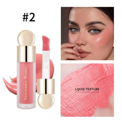 Blushimmer liquid face highlighter, blush, and contour set with high-gloss finish and natural glow for face and body.